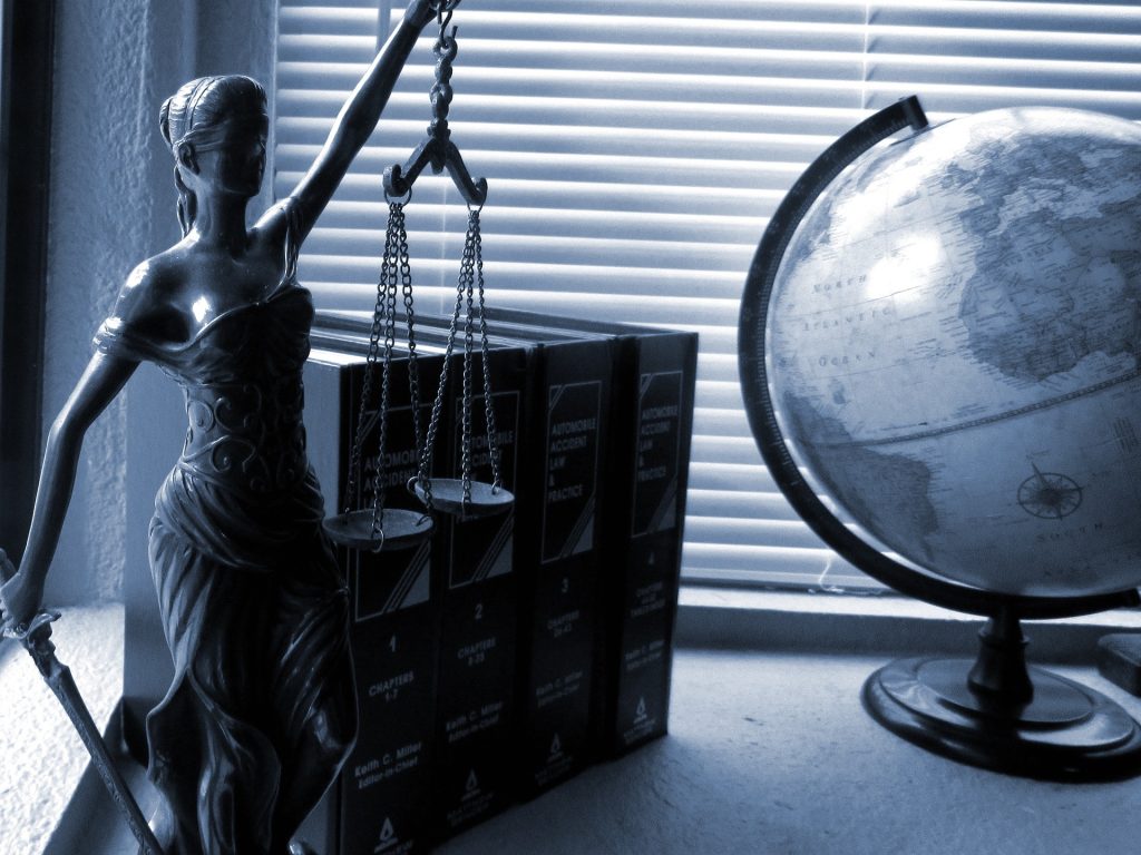 Image of lady justice for domestic violence